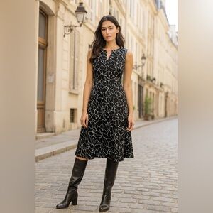 Pendleton Vintage Black & White Silk Dress